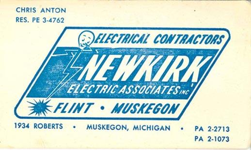 Newkirk Electric in the 1960s - letterhead